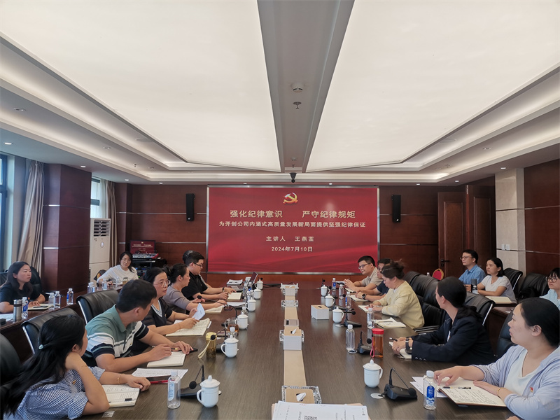公司總經濟師(shī)王燕荃講授黨紀學習(xí)教育專題黨課